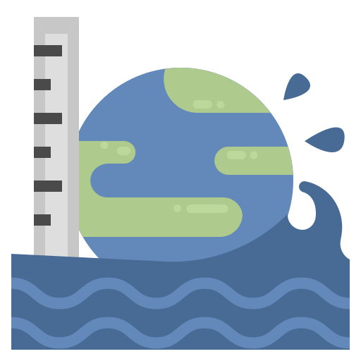 Bruins for the Environment favicon: depicts the Earth being slowly submerged in water.